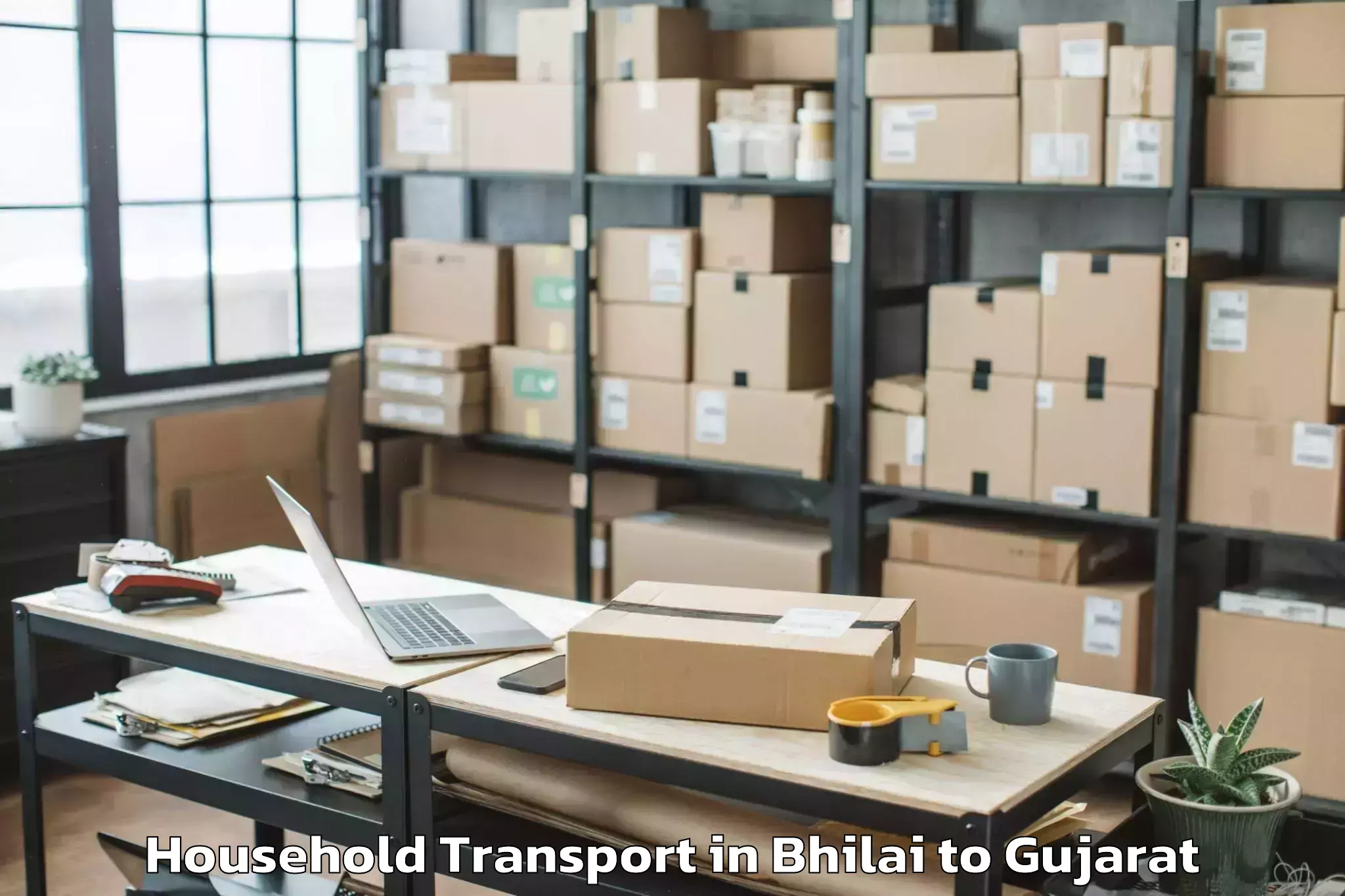 Leading Bhilai to Dholka Household Transport Provider